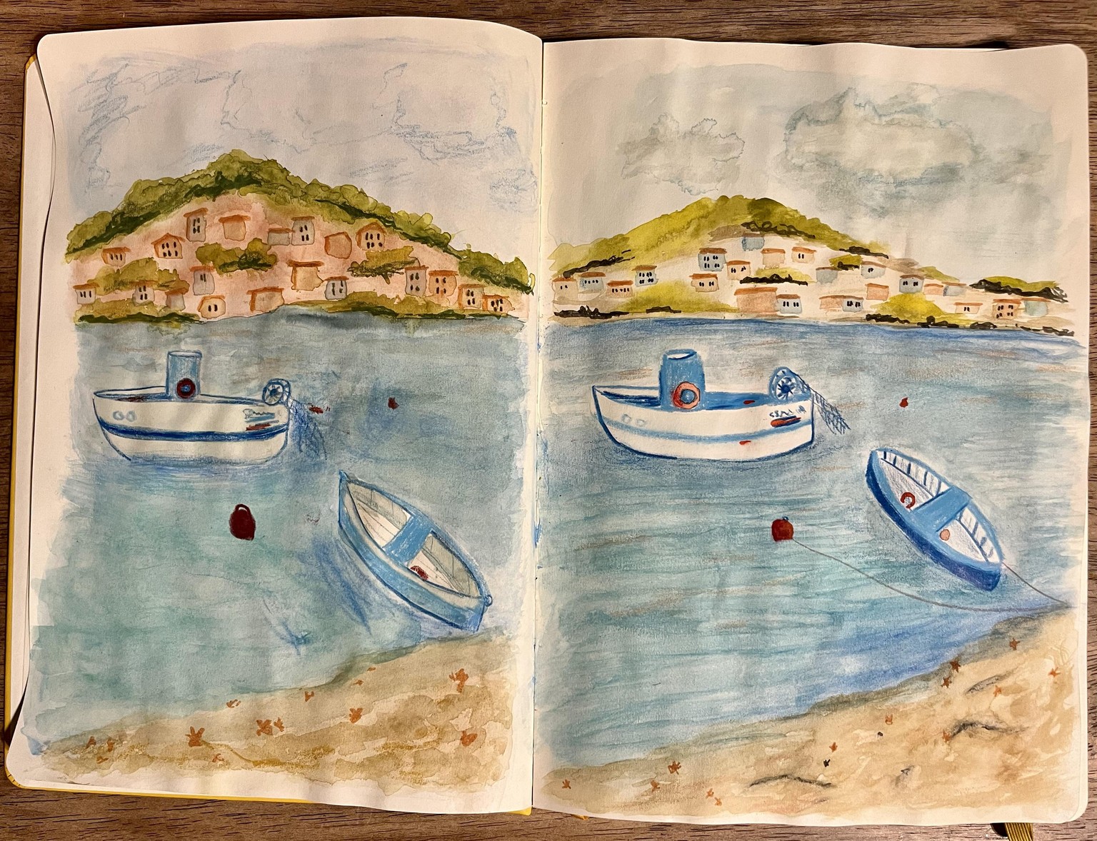 Boats - Mixed Media - image 1 - student project