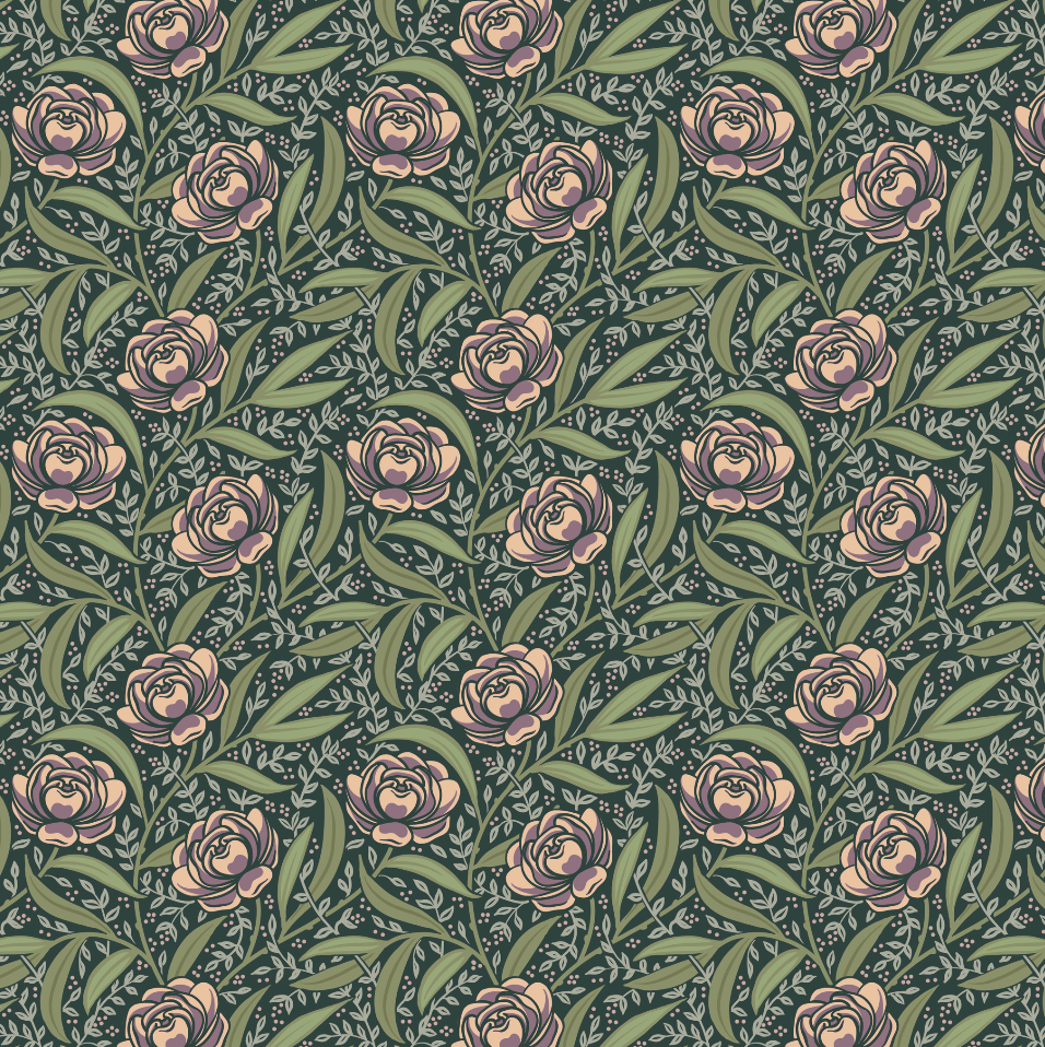 Trailing Peonies and a Cyclamen Pattern - image 3 - student project