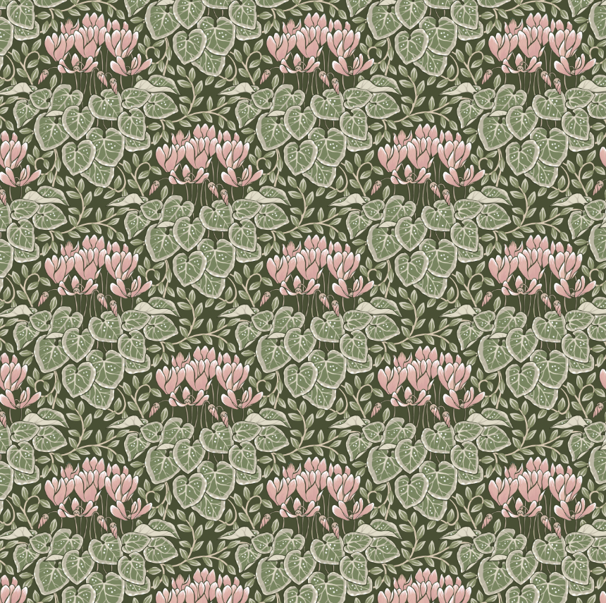 Trailing Peonies and a Cyclamen Pattern - image 1 - student project
