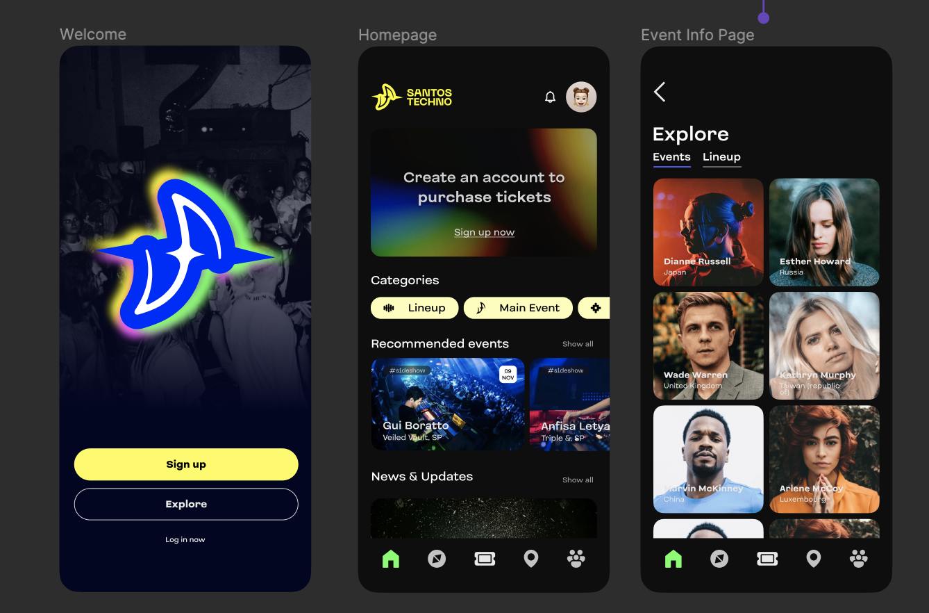 Santos Techno - Music Festival App - image 8 - student project