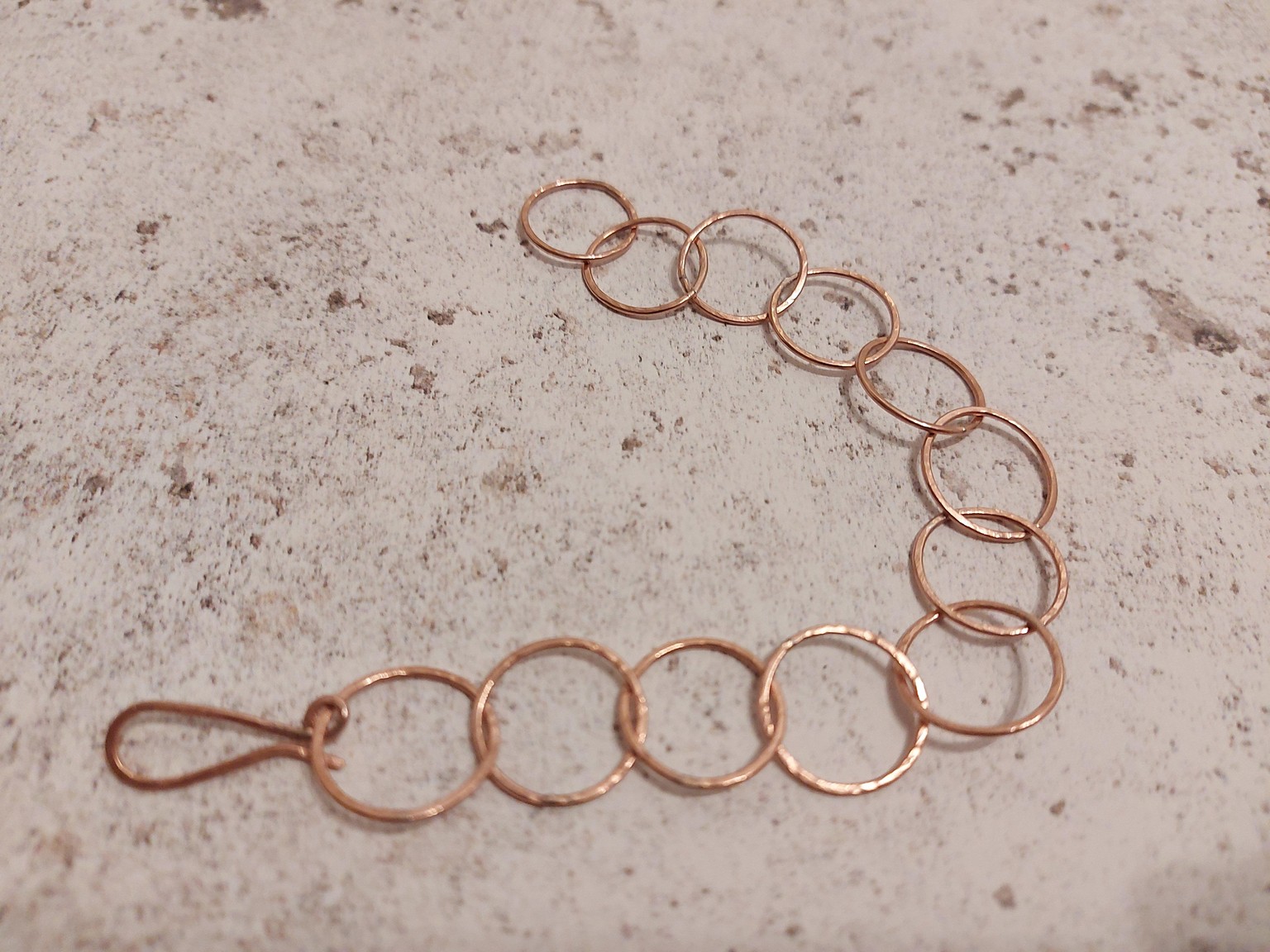 Copper Hammered Chain - image 1 - student project