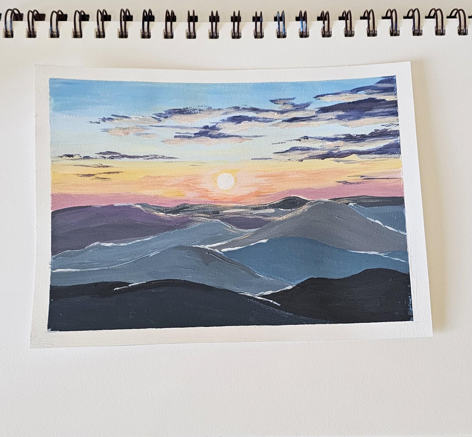 Mountains at Sunset - Practice - image 1 - student project