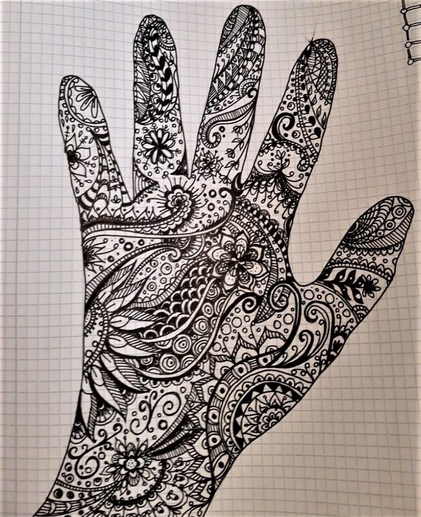 zentangle and watercolor - image 1 - student project