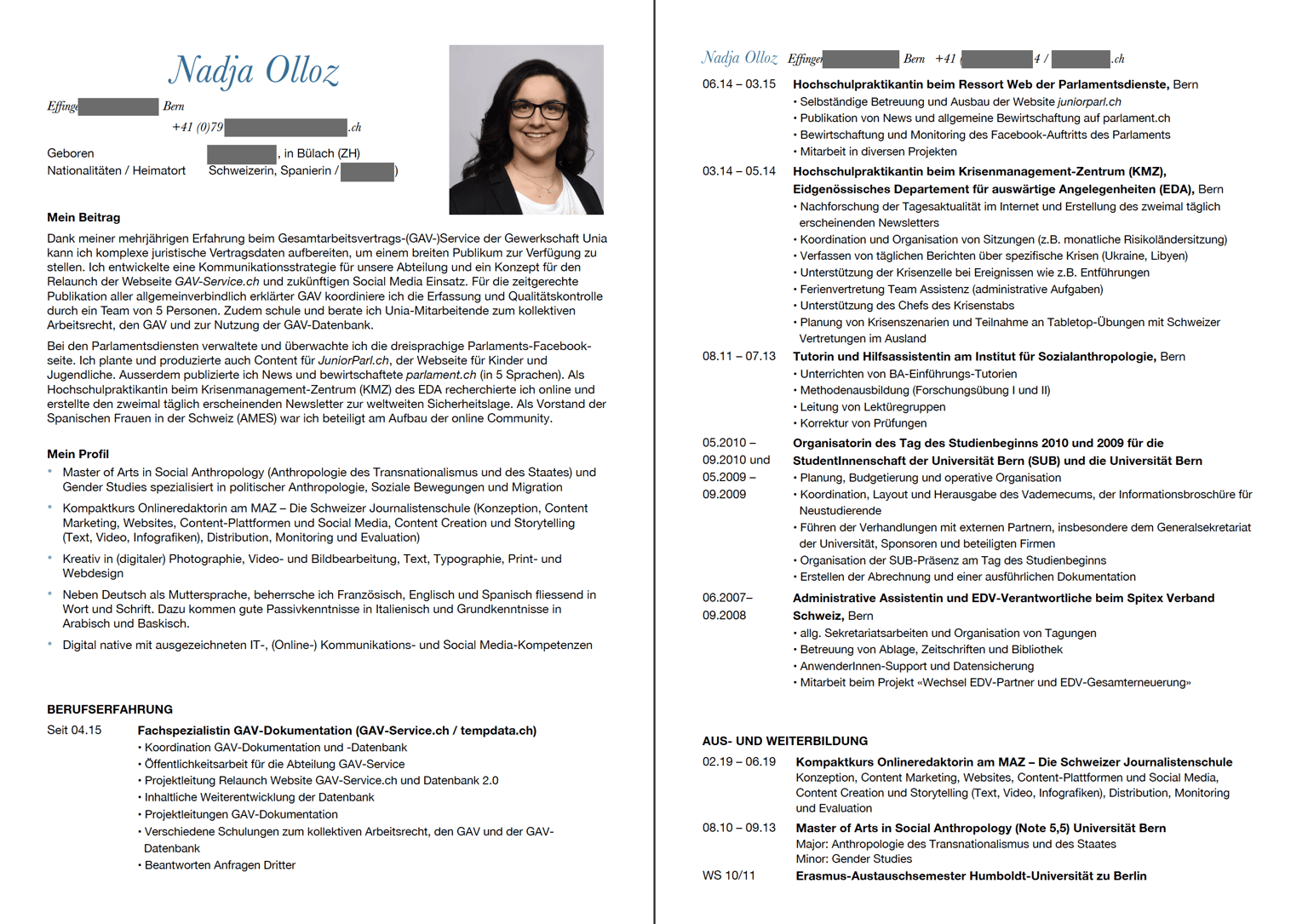 Redesign CV Résumé - image 3 - student project