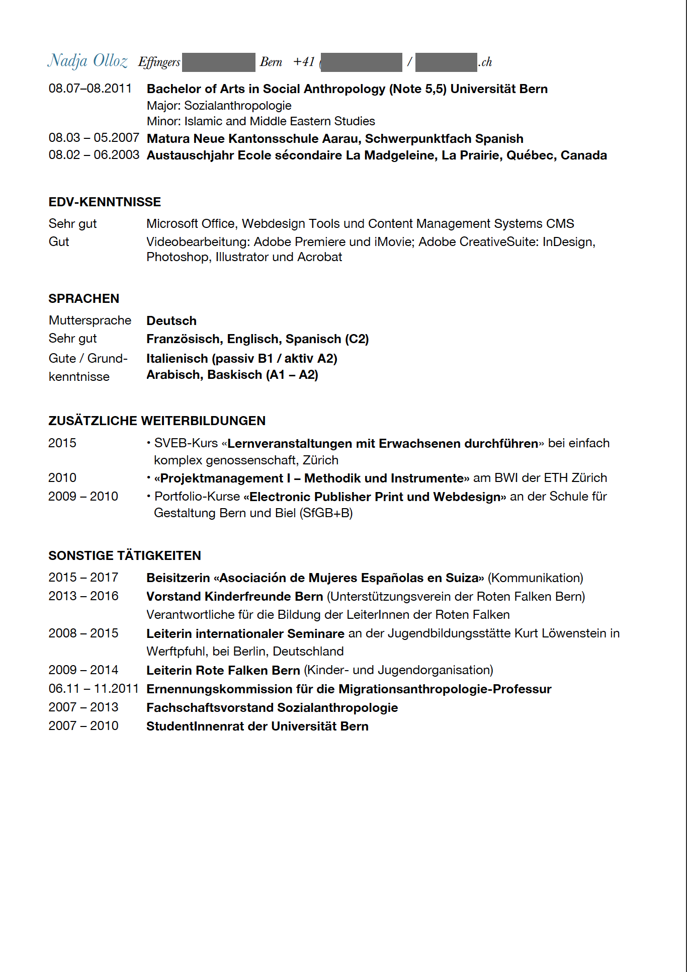 Redesign CV Résumé - image 4 - student project