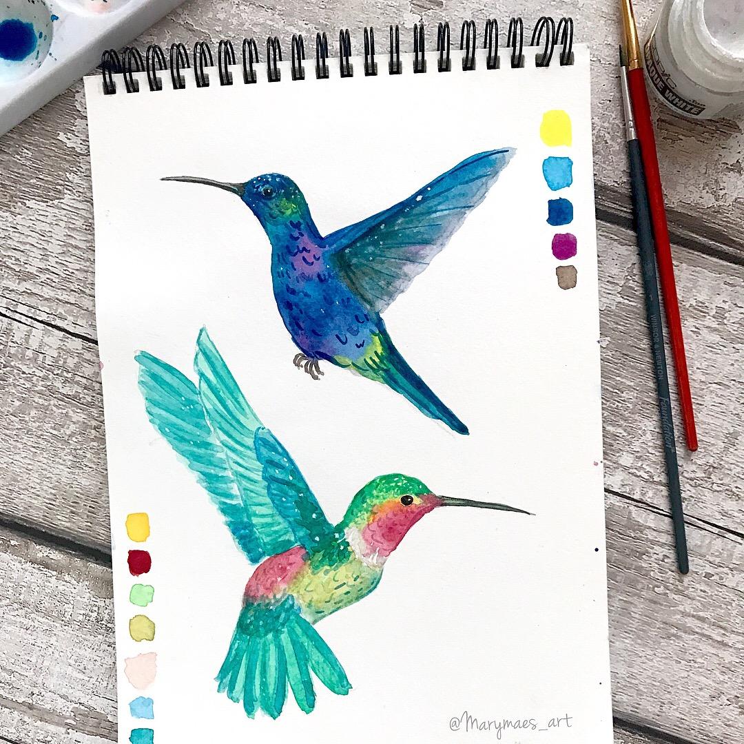 Cute Hummingbirds - image 1 - student project
