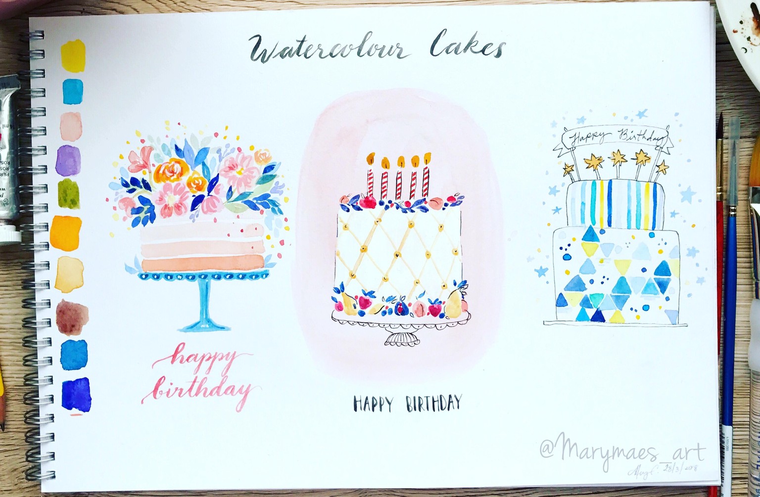 Birthday cakes 3 different styles - image 3 - student project