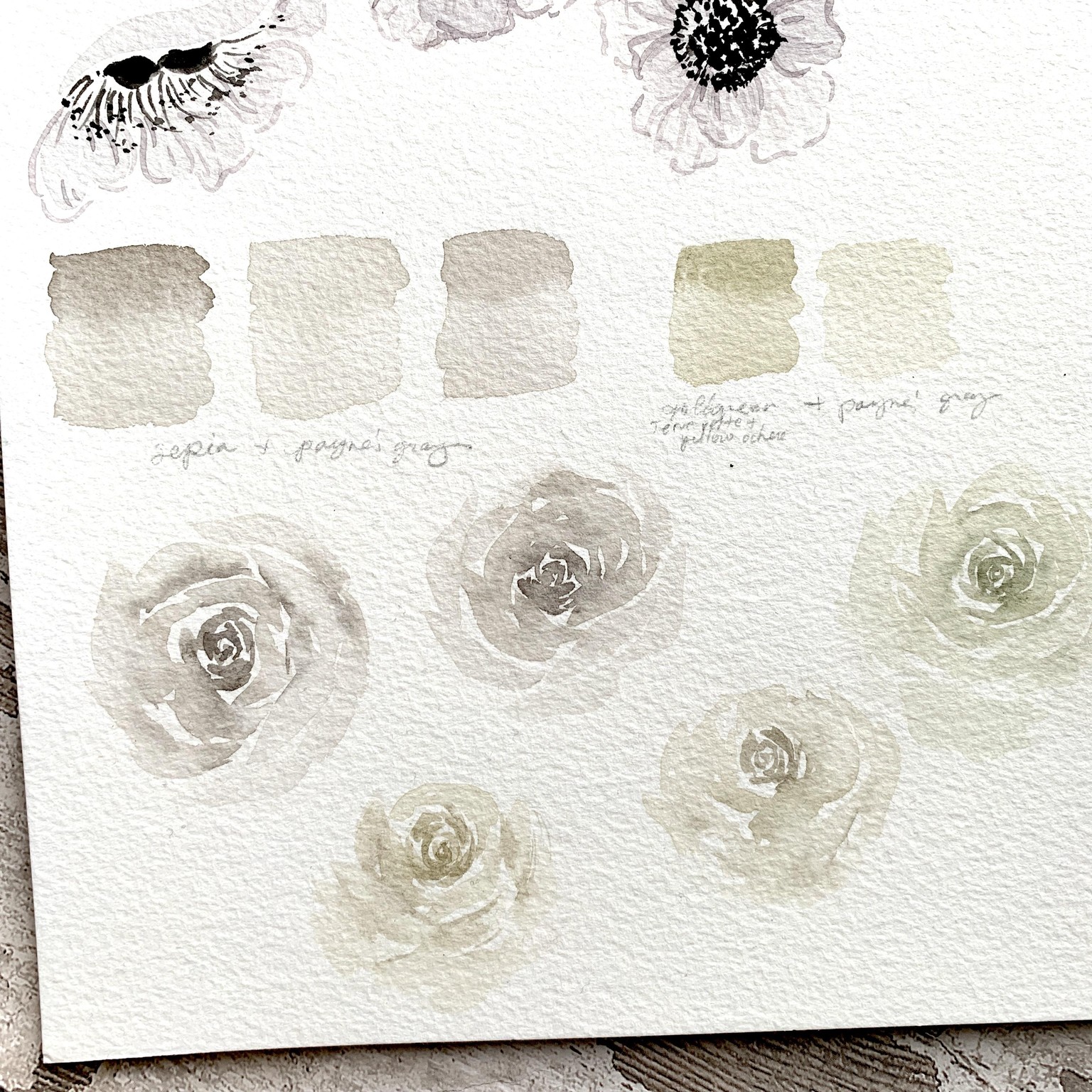 Pretty White Watercolour Florals - image 2 - student project