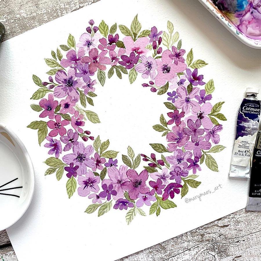 Basic Flowers in muted tones - image 2 - student project