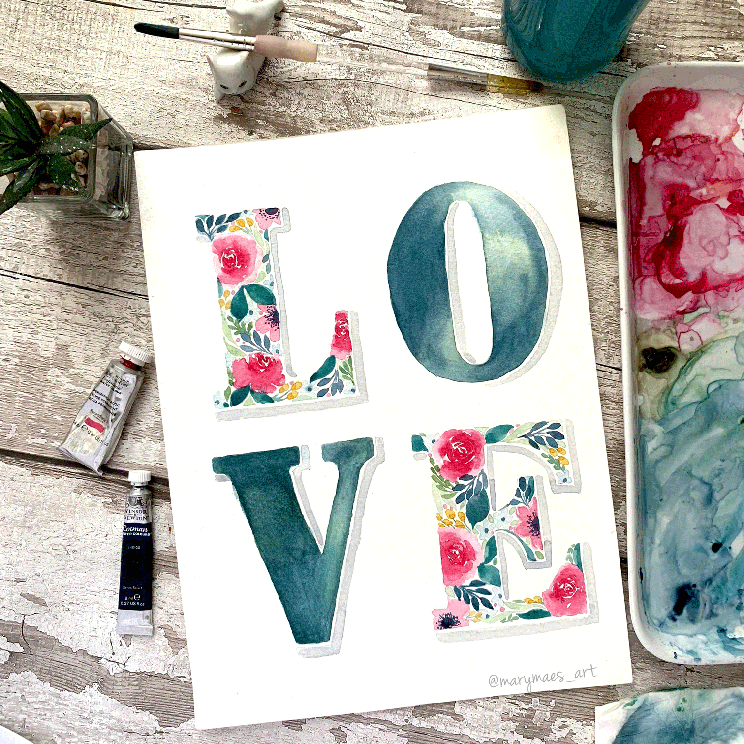 SABR watercolor font - image 3 - student project