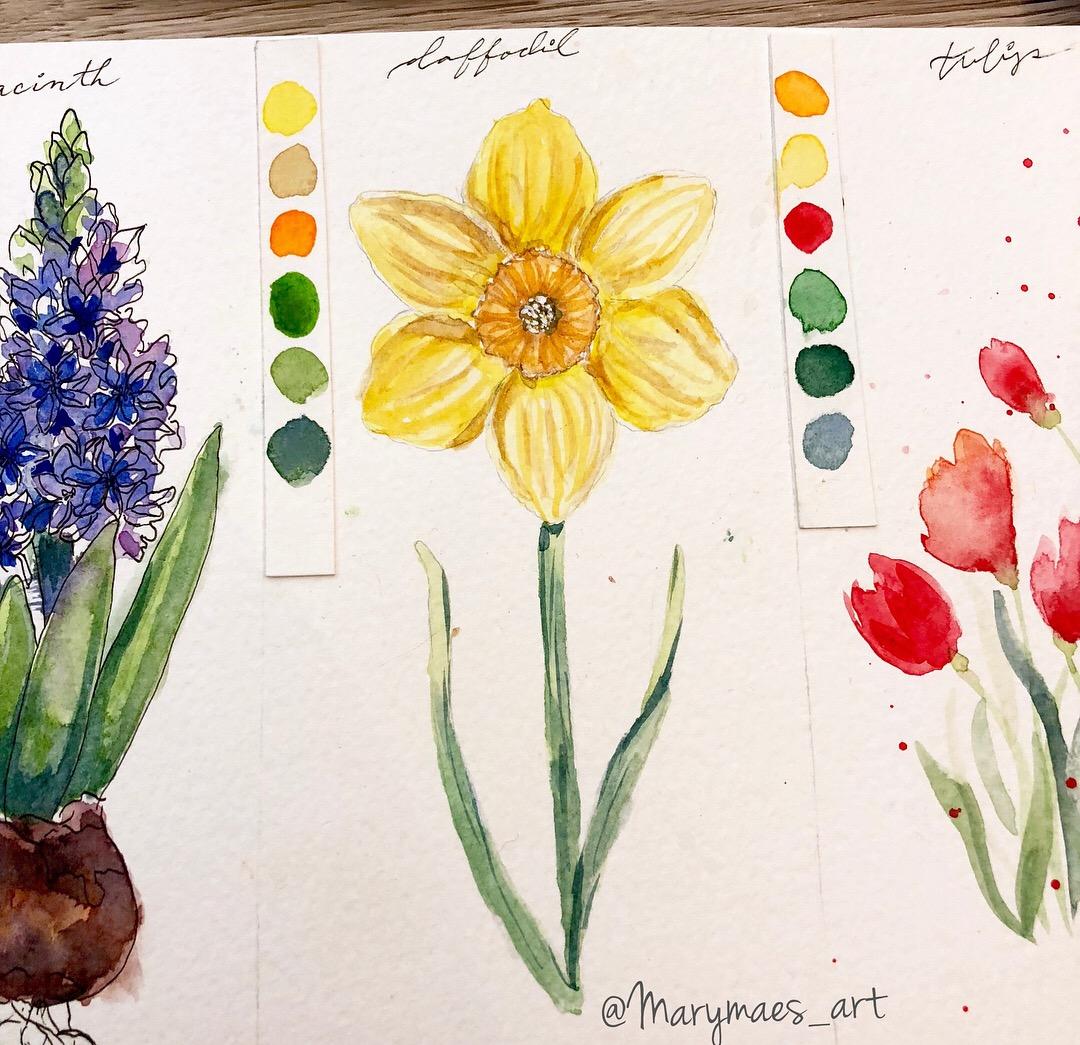Spring flowers three ways - image 3 - student project