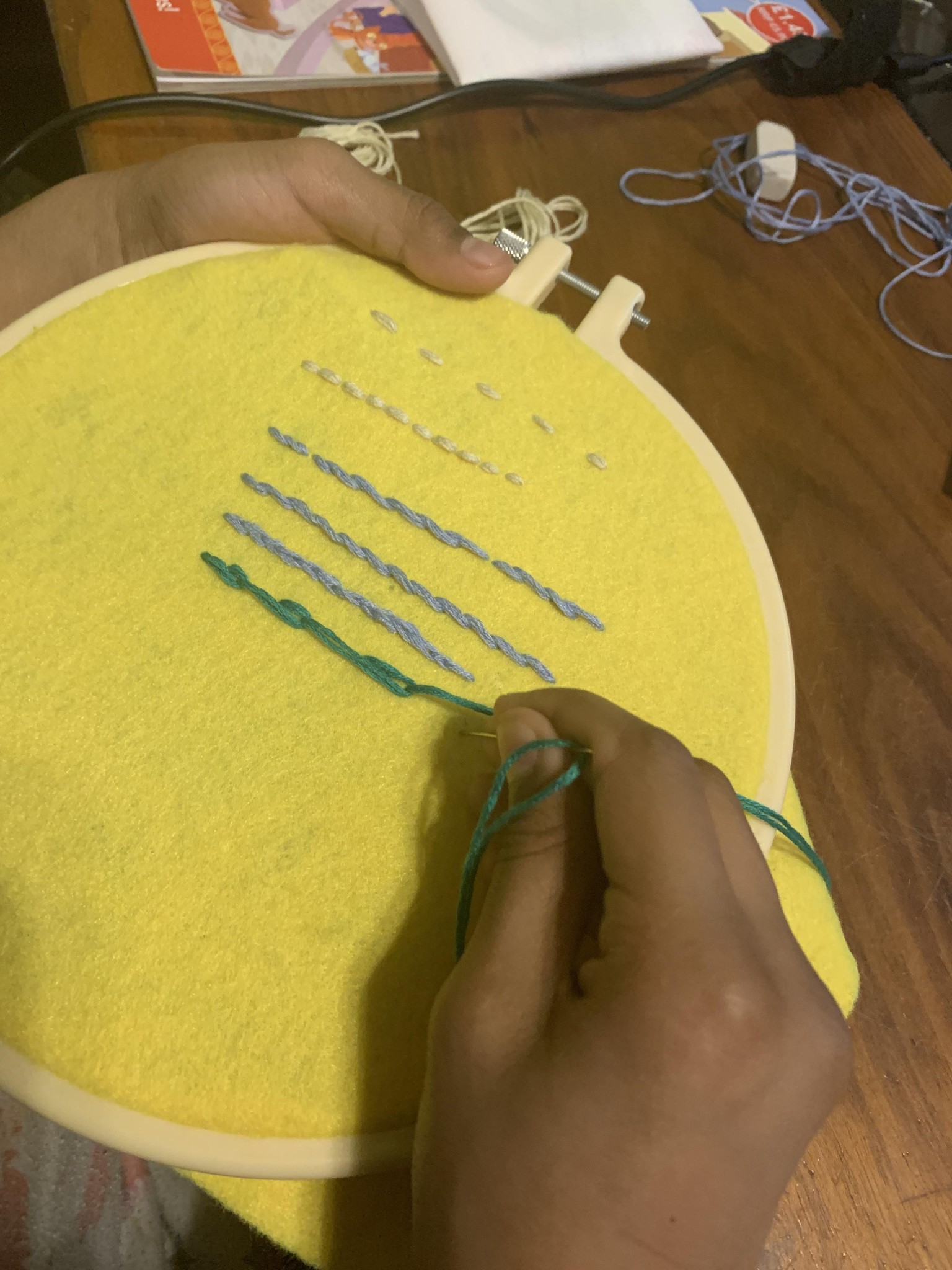 Daughter and Son learns Basic Stitches! - image 1 - student project