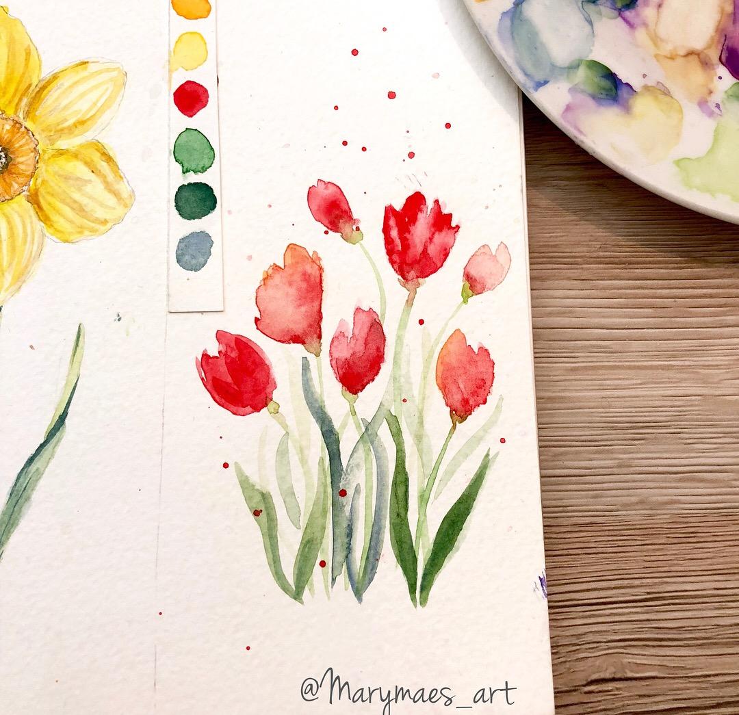 Spring flowers three ways - image 4 - student project