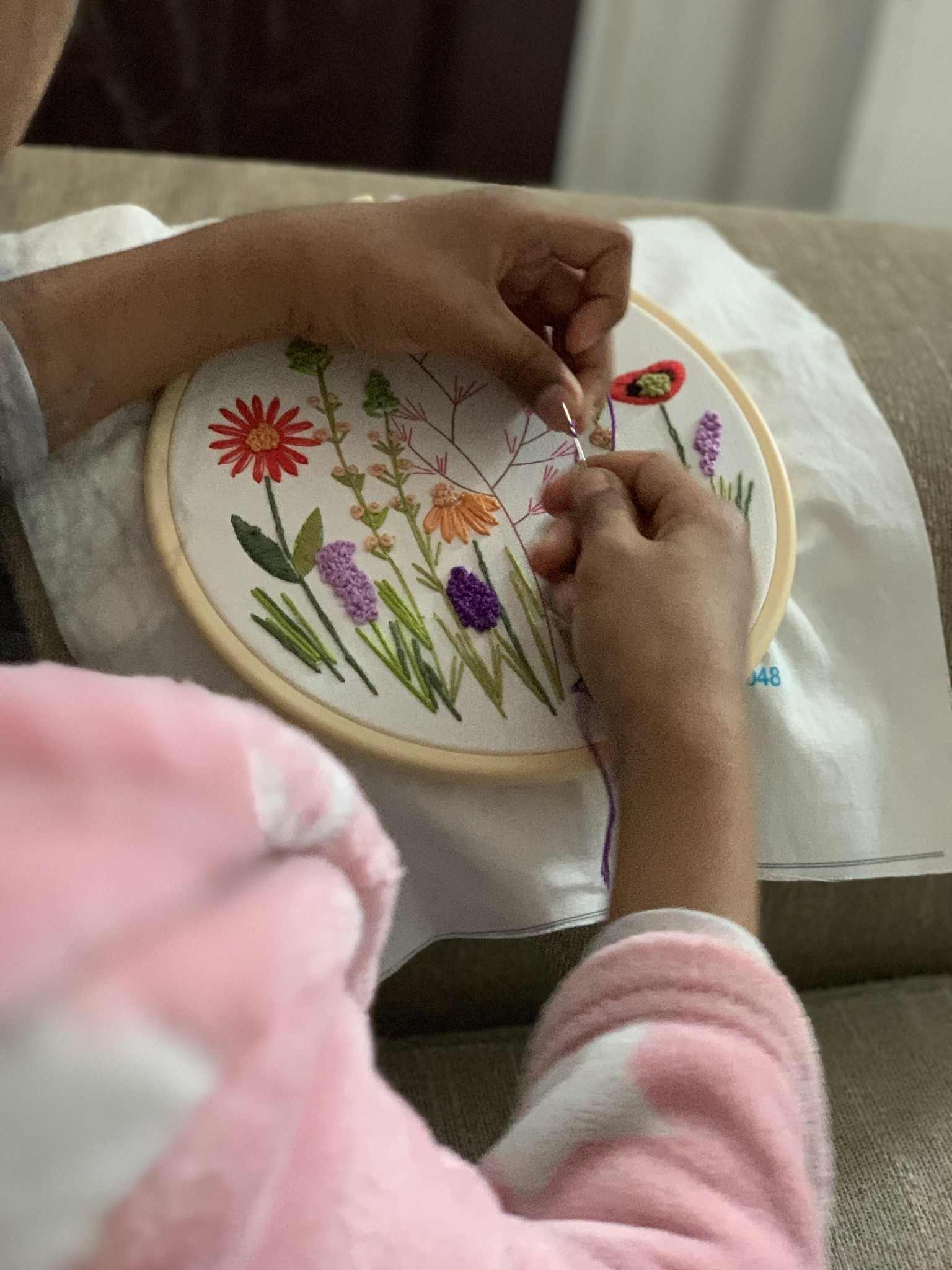 Daughter and Son learns Basic Stitches! - image 3 - student project