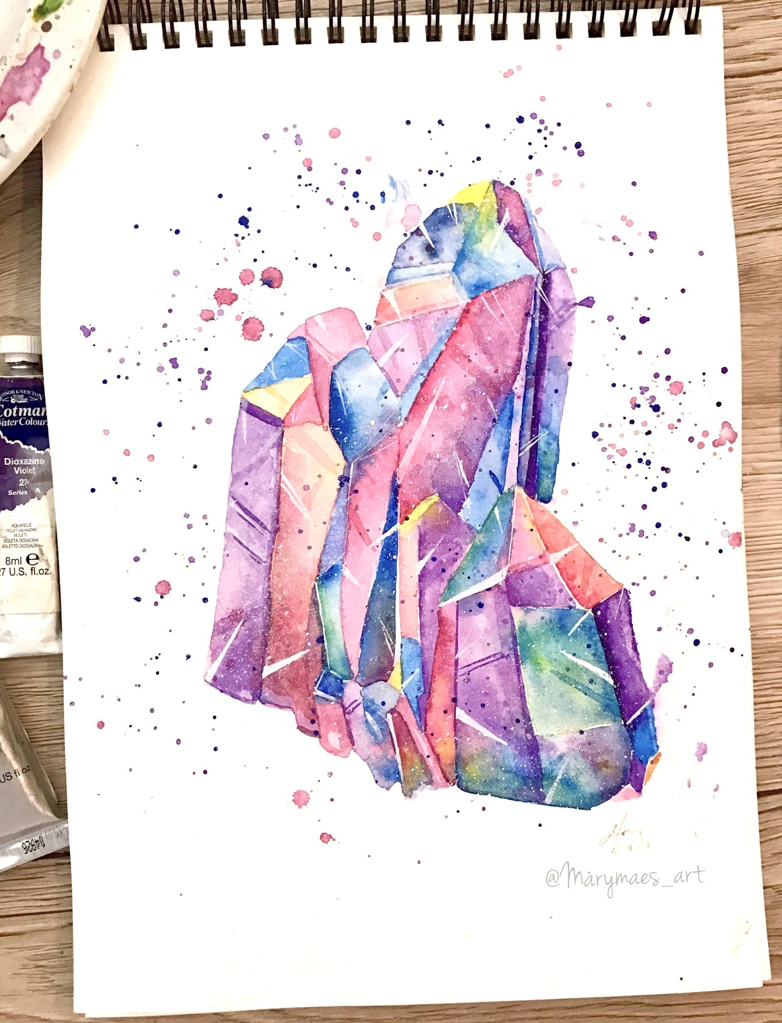 First Watercolour Jewelry! - image 8 - student project