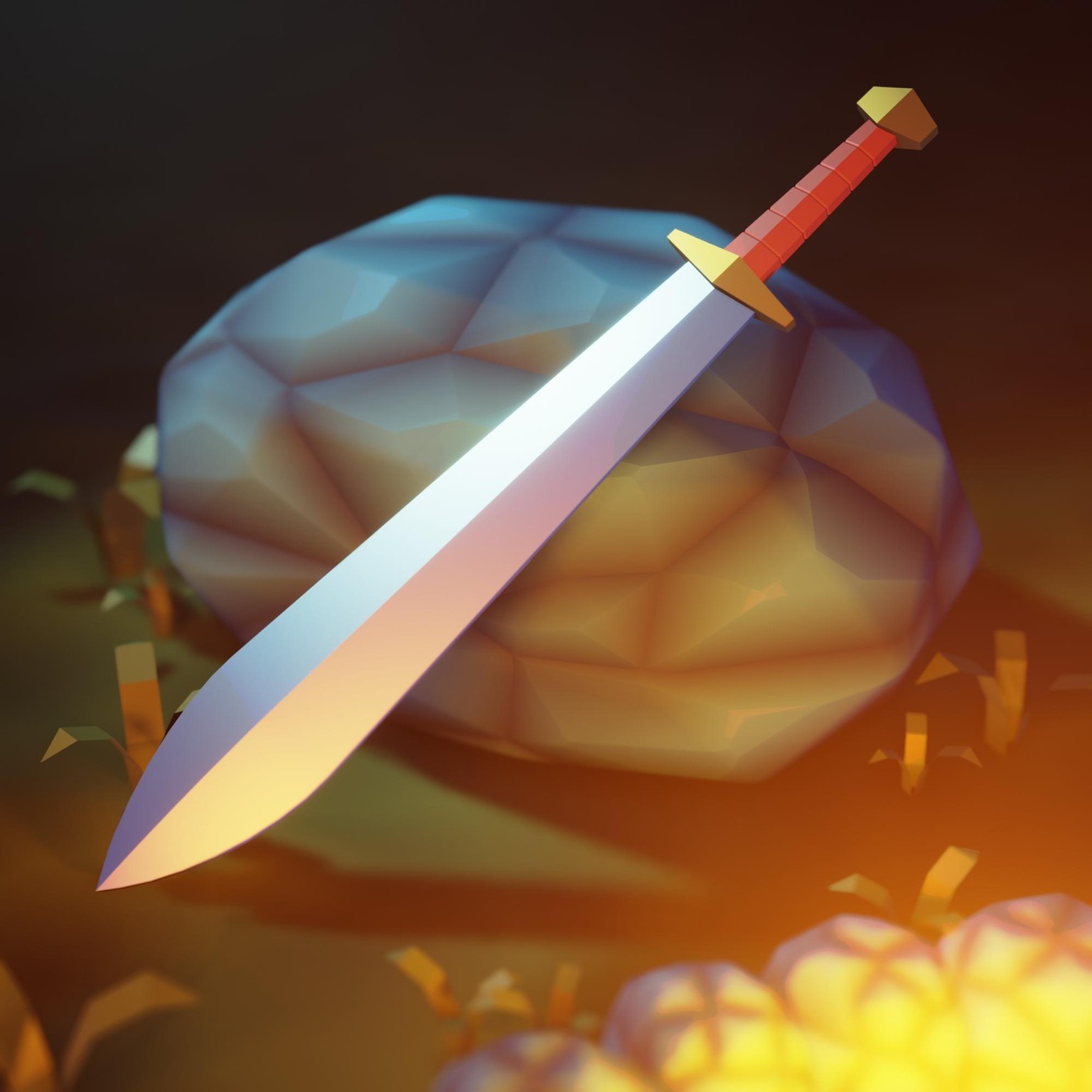 Low poly Sword. - image 2 - student project