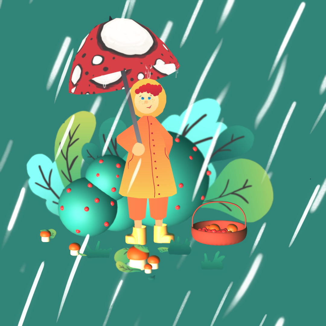 Rain girl. Blender animation. - image 2 - student project