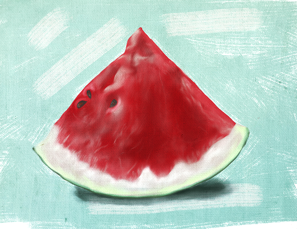 Watermelon. Krita. Textures. - image 1 - student project