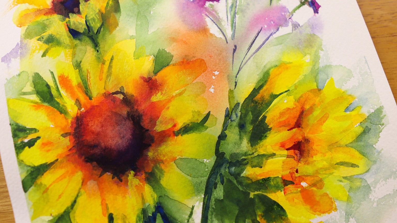 Loose and Lively Sunflower Still Life - image 1 - student project