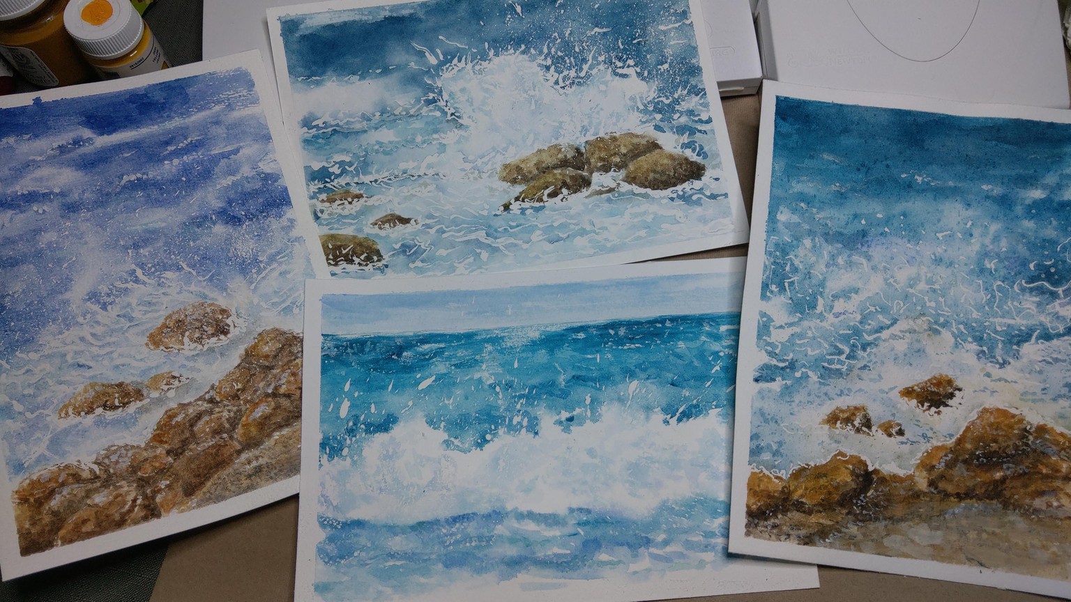 Ocean Waves in Watercolor - image 3 - student project