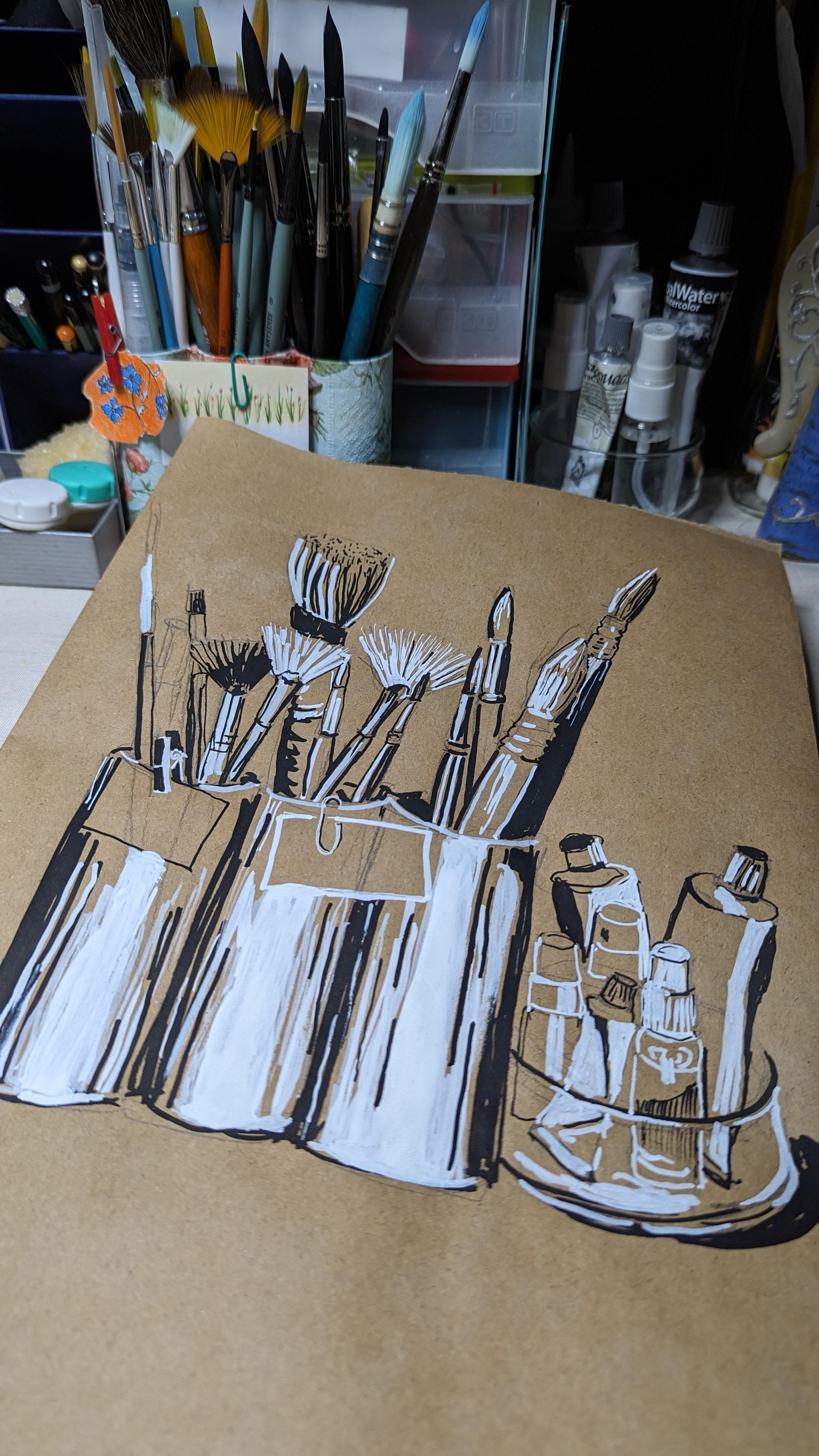 Black and white illustration - image 7 - student project