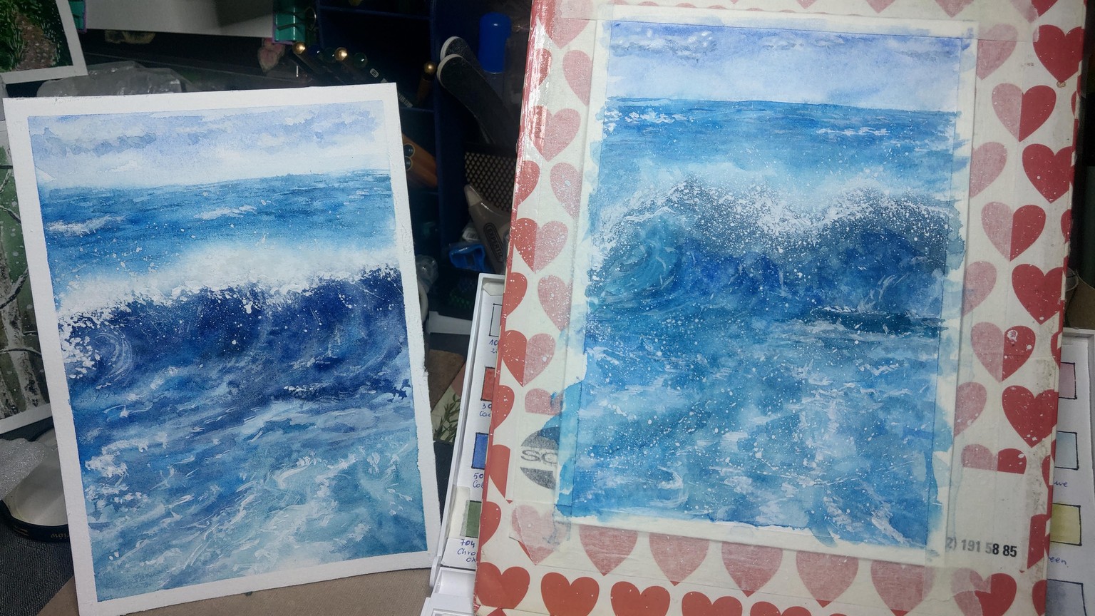 How to draw the sea with watercolor - image 1 - student project