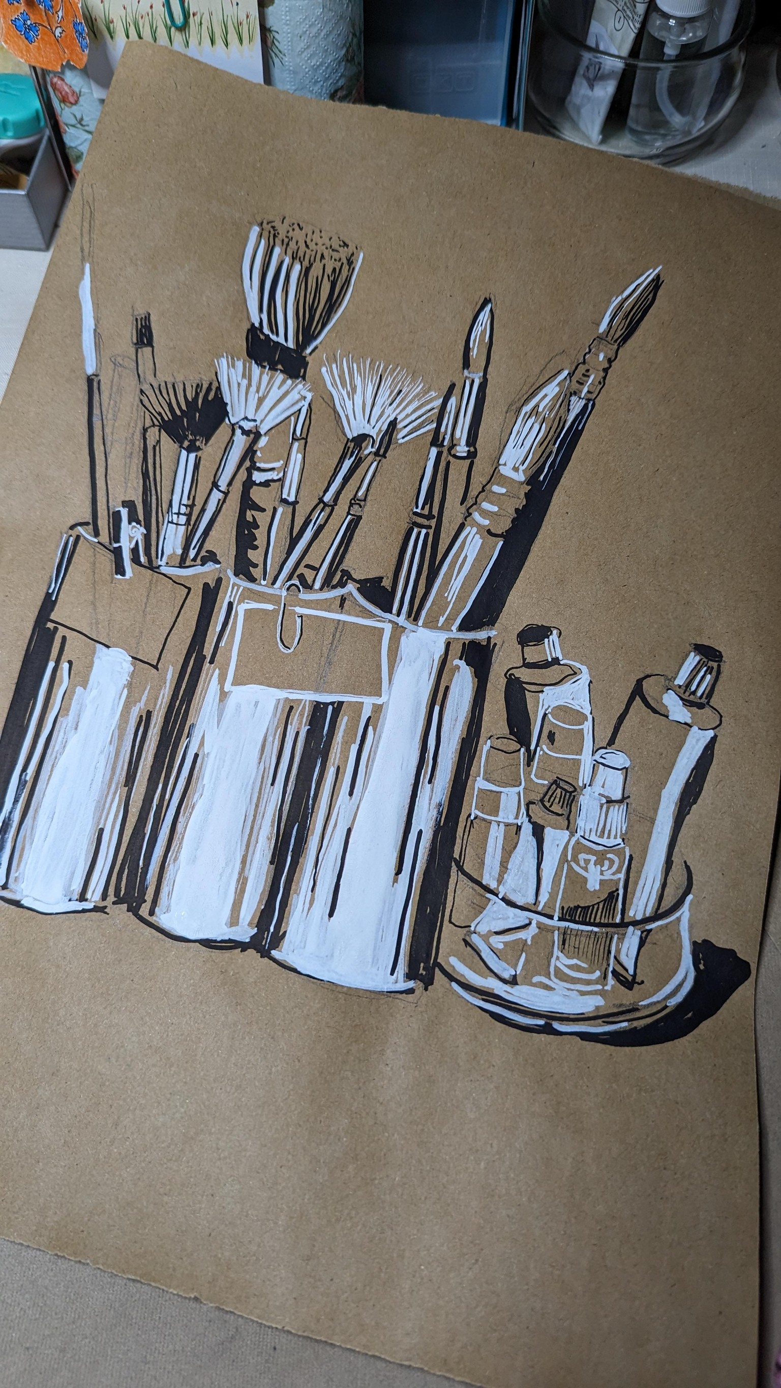 Black and white illustration - image 8 - student project