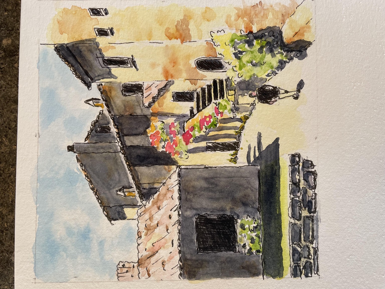 Ink and watercolor in Italy - image 1 - student project