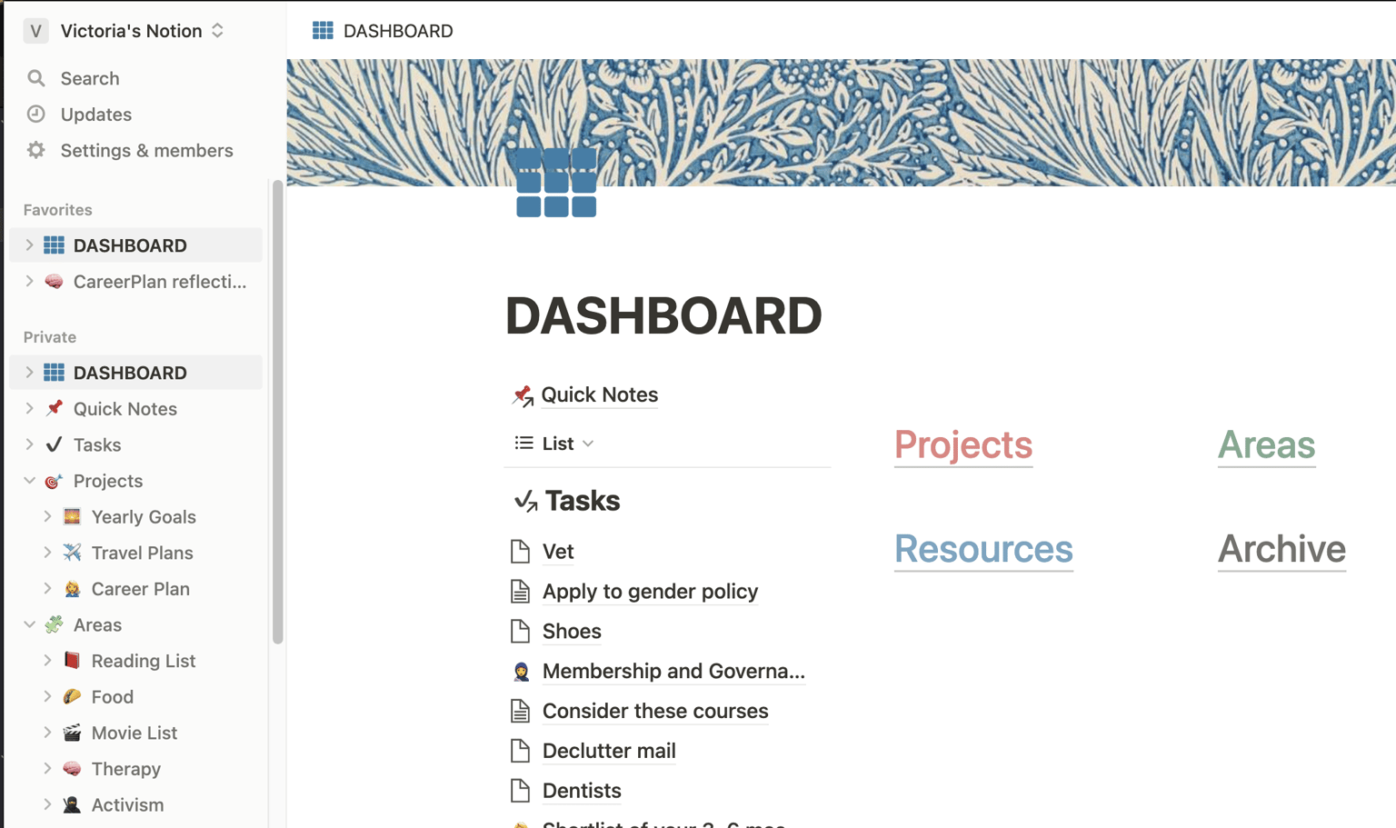 Dashboard Notion - image 1 - student project