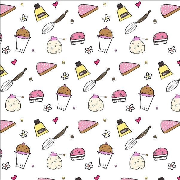 Colorful cupcake repeating pattern - image 3 - student project
