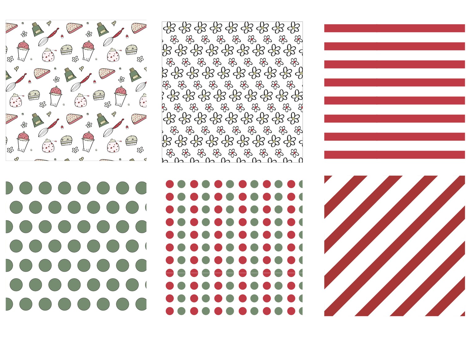 Colorful cupcake repeating pattern - image 2 - student project