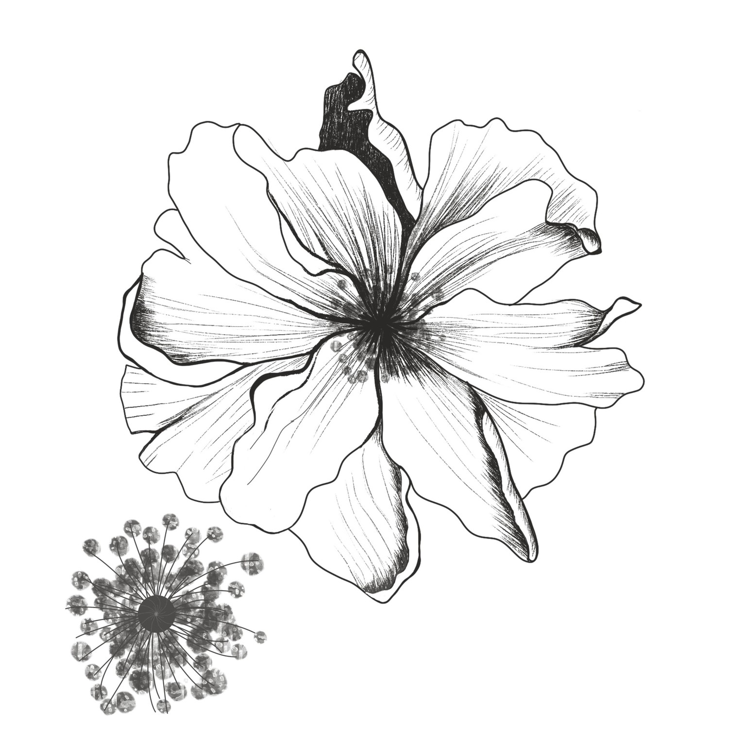 Floral stamp brush - image 1 - student project