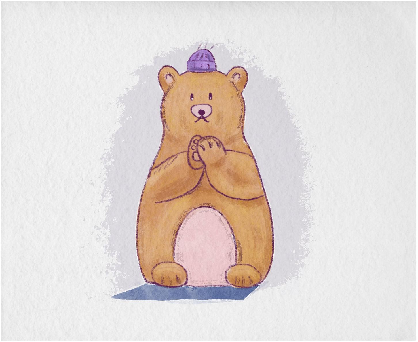Cartoon bear with fire - image 2 - student project