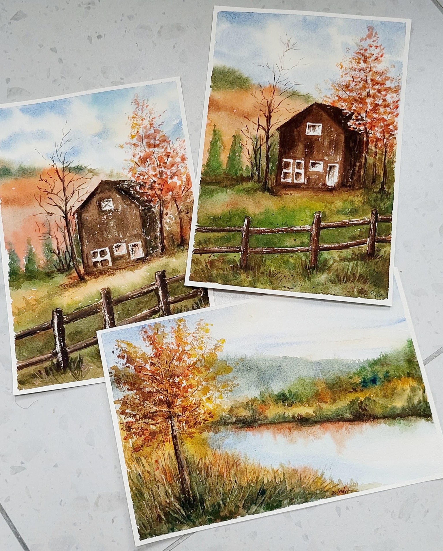 Watercolor Autumn Landscapes - image 4 - student project