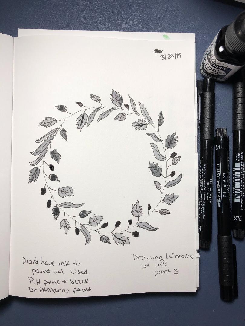 Inky wreath - image 1 - student project