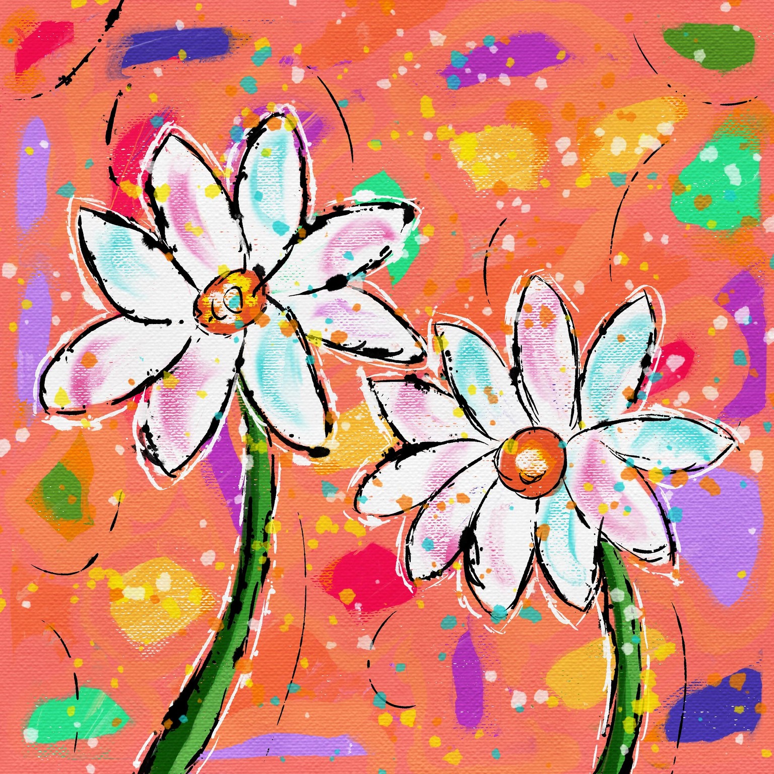 Funky flowers - image 1 - student project