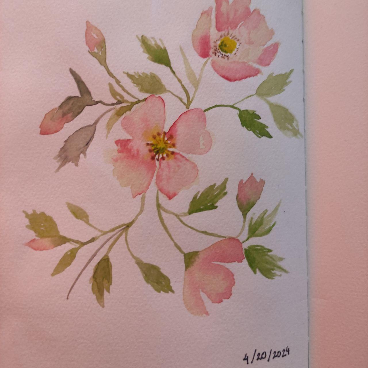 7-Day Watercolor Floral Challenge - image 2 - student project