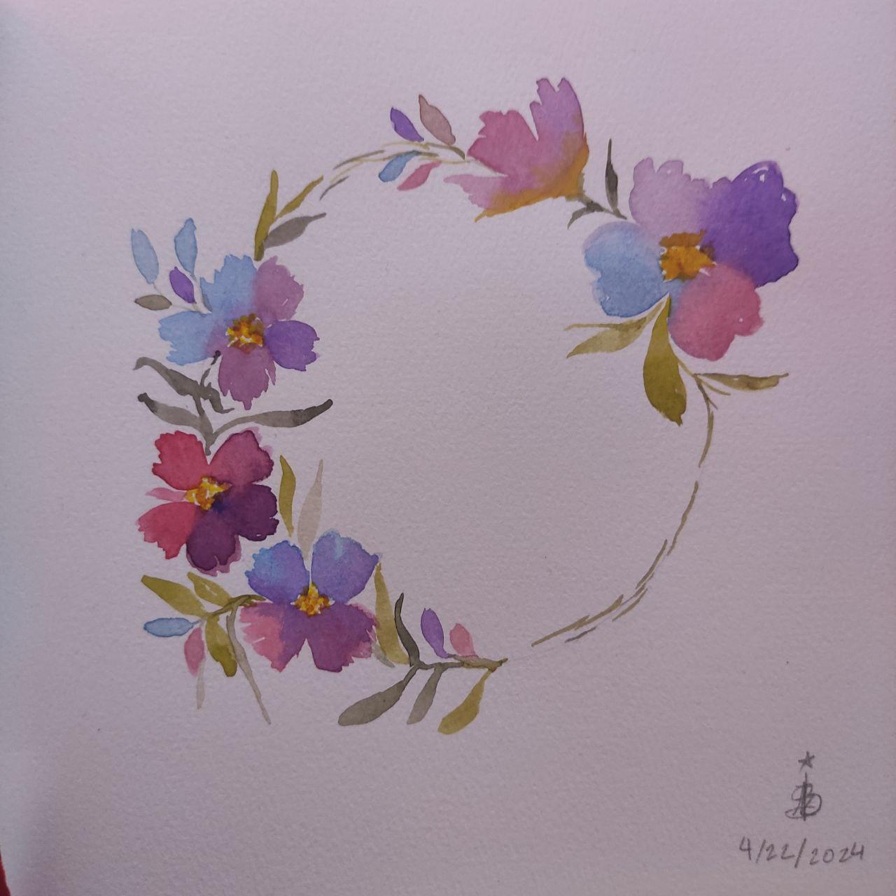 7-Day Watercolor Floral Challenge - image 3 - student project