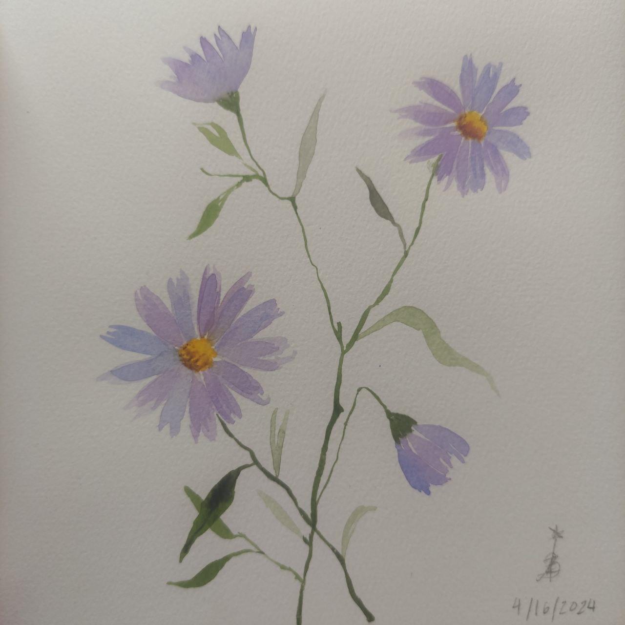 7-Day Watercolor Floral Challenge - image 5 - student project