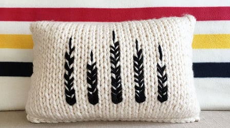 How To Make An Embroidered Knit Pillow