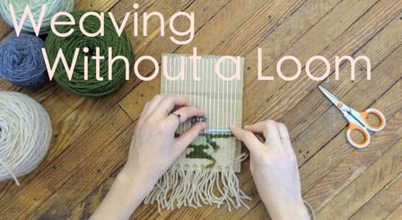 Weaving Without a Loom: DIY Woven Wall Hanging Made Using Cardboard