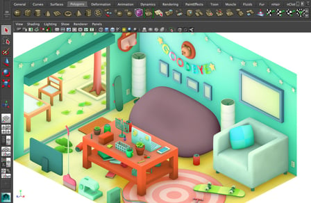 Maya Basics: Modeling an Isometric Environment