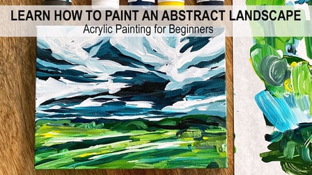 Easy Abstract Landscape Painting for Beginners: How to Paint a Small  Landscape on Canvas with Acrylic Paint — Elle Byers Art