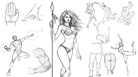 Online Lesson : 30min Figure Drawing / Learn Proportion and Poses