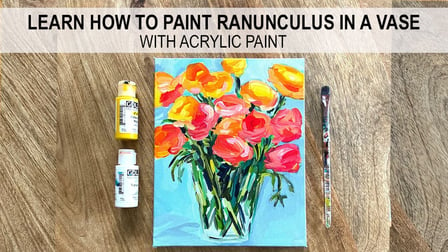 Learn How to Paint a Loose Floral Bouquet with Acrylic Paint