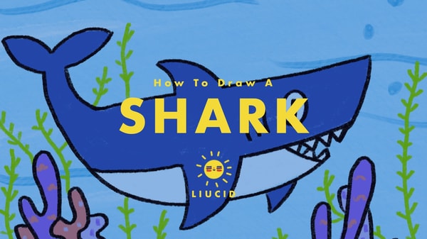 Draw Sea Animals in Procreate: Easy Shark Tutorial for Kids and Beginners