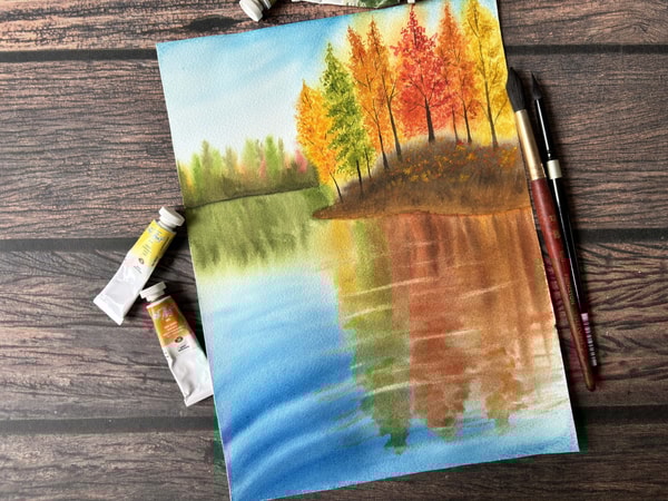 Autumn Reflections in Watercolour - Paint vibrant trees & reflections with ease