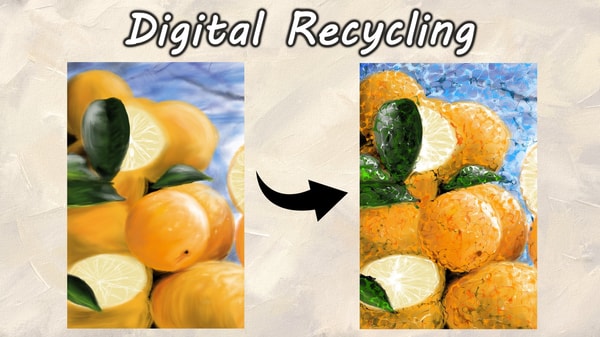 3 easy ways to transform your unfinished artworks: Digital Recycling