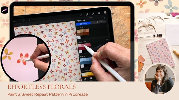 Effortless Florals: Paint a Sweet Repeat Pattern in Procreate