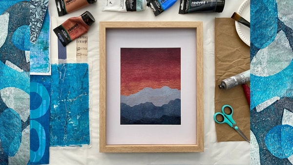Creating Abstract Landscapes With Gelli Printing and Collage